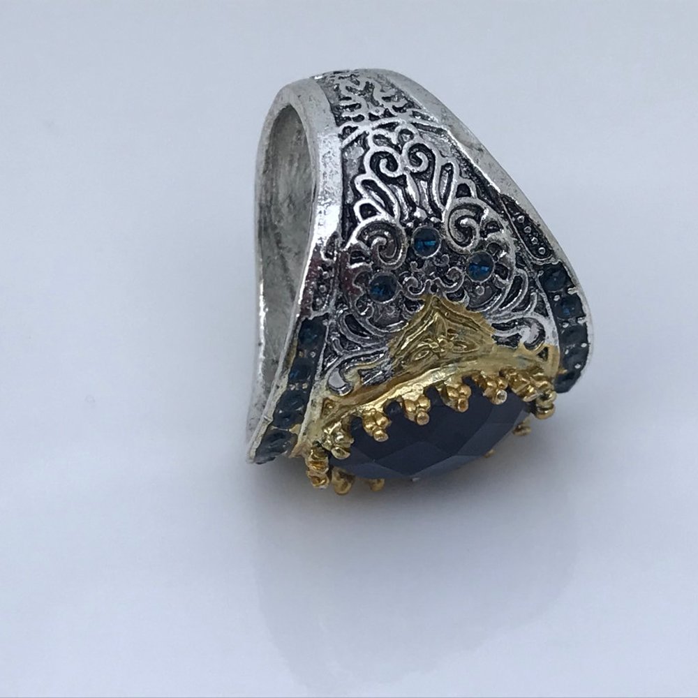 Men Ring Silver/Gold Tone Fashion Rings Unisex - Picture 8 of 8